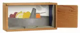 Emilio Tadini, Canned Art n. 5, 1979, acrylic on canvas entro scatola di legno