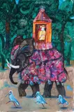 India by Antonio Possenti, 2007, oil on canvas board, offered Dec 2022