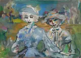 Signorine dell'Ottocento by Mino Maccari, 1949, oil on canvas board, offered Dec 2022