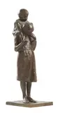 Timo Bortolotti, Madre con bambino, scultura in bronze