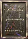 Senza titolo by Alireza Bahrani, 1991, mixed media on canvas and legno, offered Dec 2022