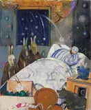 Senza titolo by Antonio Possenti, oil on canvas board, offered Dec 2022