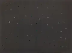 A thousand of stars by Sergio Dangelo, 1955, mixed media on canvas, offered Dec 2022
