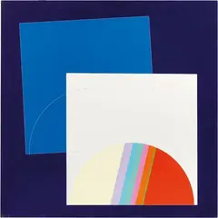 Eugenio Carmi, Ossimoro vagante, 1997, acrylic on canvas tesa on panel
