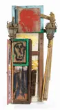 Karel Appel, Window, 1991, Assemblaggio in legno e materiali vari