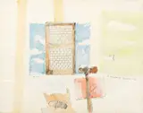 The Wall by Tano Festa, 1966, mixed media on paper applicata on canvas, offered Dec 2022