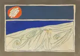 Achille Perilli, La vasta pianura, 1964, mixed media on canvas