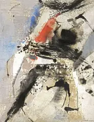 Giuseppe Santomaso, Fermenti al Sud, 1960, oil and mixed media on canvas