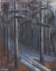 Abetaia by Quinto Martini, oil on canvas, offered Oct 2022
