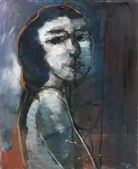 Ragazza by Fernando Farulli, 1969, oil on canvas, offered Oct 2022