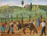 Silvio Pucci, Scena di campagna, 1924, oil on canvas