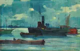 Porto by Renato Natali, oil on compensato, offered Oct 2022