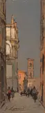 Vecchia Napoli by Giovanni Lomi, oil on compensato, offered Oct 2022
