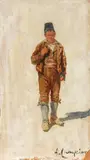 Alceste Campriani, Studio albanese