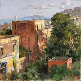 Vincenzo Irolli, Paesaggio, oil on canvas