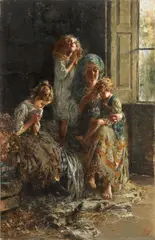 Vincenzo Irolli, La preghiera, oil on canvas