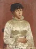 Giacomo Grosso, Ritratto di fanciulla, oil on canvas