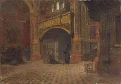 Leonardo Bazzaro, Interno dell'Incoronata, 1880, oil on canvas