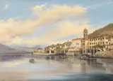 Constantino Prinetti, Lago Maggiore, oil on canvas