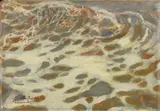 Rubaldo Merello, L'onda (Studio di mare), oil on cardboard