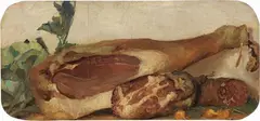 Giovanni Segantini, Prosciutto, 1883, oil on panel