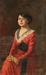 Luigi Nono, Ritratto di signora, oil on canvas