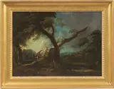 Vittorio Amedeo Cignaroli, Paesaggio al crepuscolo con figure