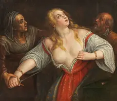 Leandro Bassano, Morte di Lucrezia, oil on canvas