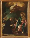 Sant'Agostino lava i piedi a Cristo Pellegrino by Francesco de Mura, oil on canvas, offered Oct 2022