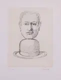 René Magritte, Homme au chapeau melon, 1969, etching