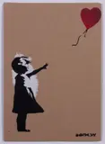 Girl with Balloon by Banksy, 2015, stencil and spray on cardboard, offered Jul 2022
