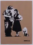 Stop and Search by Banksy, 2015, stencil and spray on cardboard, offered Jul 2022