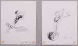 Due disegni by Tino Vaglieri, 1968, ink on paper, offered Jul 2022