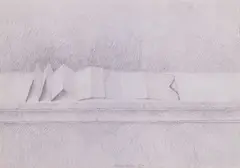 Composizione by Vilmore Armodio Schenardi, 1984, pencil on paper, offered Jul 2022