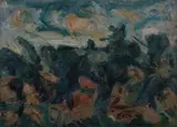 Claudio Olivieri, Paesaggio, oil on canvas