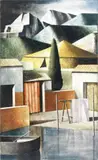 Marcello Scuffi, Alla Tebaide del Beato A., oil on canvas