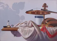 Il tempo delle armonie by Walter Falconi, oil on canvas, offered Jul 2022