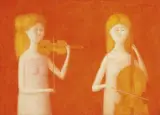 Antonio Bueno, Concerto, 1969, oil on faesite