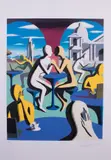 Mark Kostabi, Oasis (Primavera), 1997, screenprint a colori
