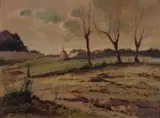 Campagna by Gino Romiti, oil on faesite, offered Jul 2022