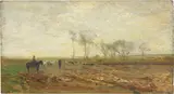 Beppe Ciardi, Campagna romana, 1900, oil on tavoletta