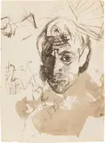 Mario Sironi, Testa (probabile autoritratto) e forme