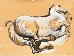 Cavallo by Marino Marini, ink and biacca on paper, offered May 2022