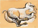 Marino Marini, Cavallo, ink and biacca on paper