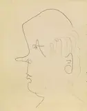 Pablo Picasso, Portrait de Georges Auric, inchiostro on paper