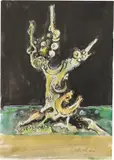 Graham Sutherland, Composizione, 1965, ink and watercolour on paper