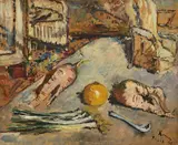 Natura morta con ortaggi by Filippo de Pisis, 1943, oil on panel, offered May 2022