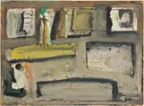 Mario Sironi, Composizione, 1955, oil on paper applicata on canvas