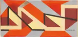 Giacomo Balla, Linee spaziali, 1917, collage di carte colorate on card