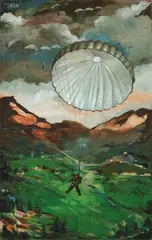 Tato, Paracadutisti, oil on canvas